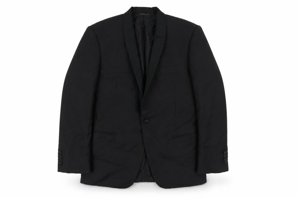 Pal Zileri Men's Black Wool Blazer, Size 46, Formal Elegance