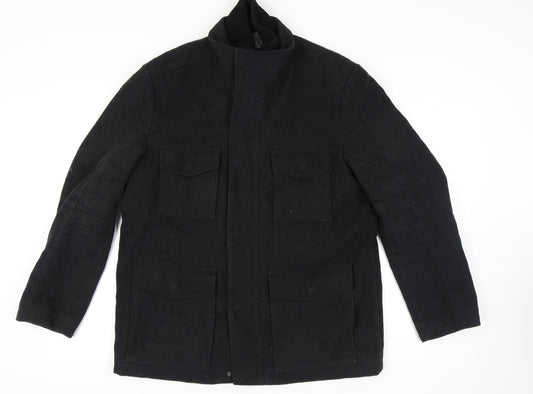 Next Men's Black Wool Jacket Size L