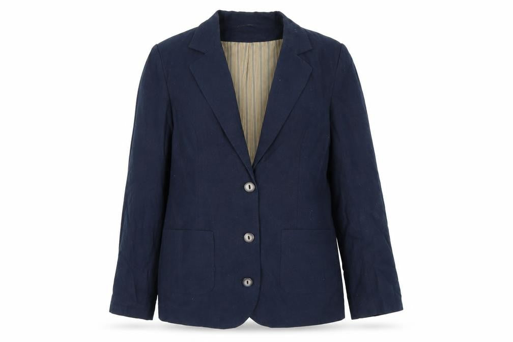 Wardrobe Women's Blue Blazer, Size 12, Classic Single-Breasted