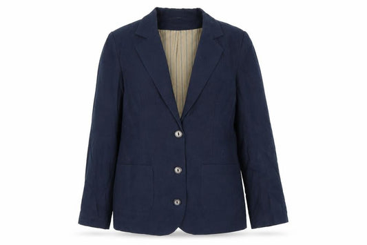 Wardrobe Women's Blue Blazer, Size 12, Classic Single-Breasted