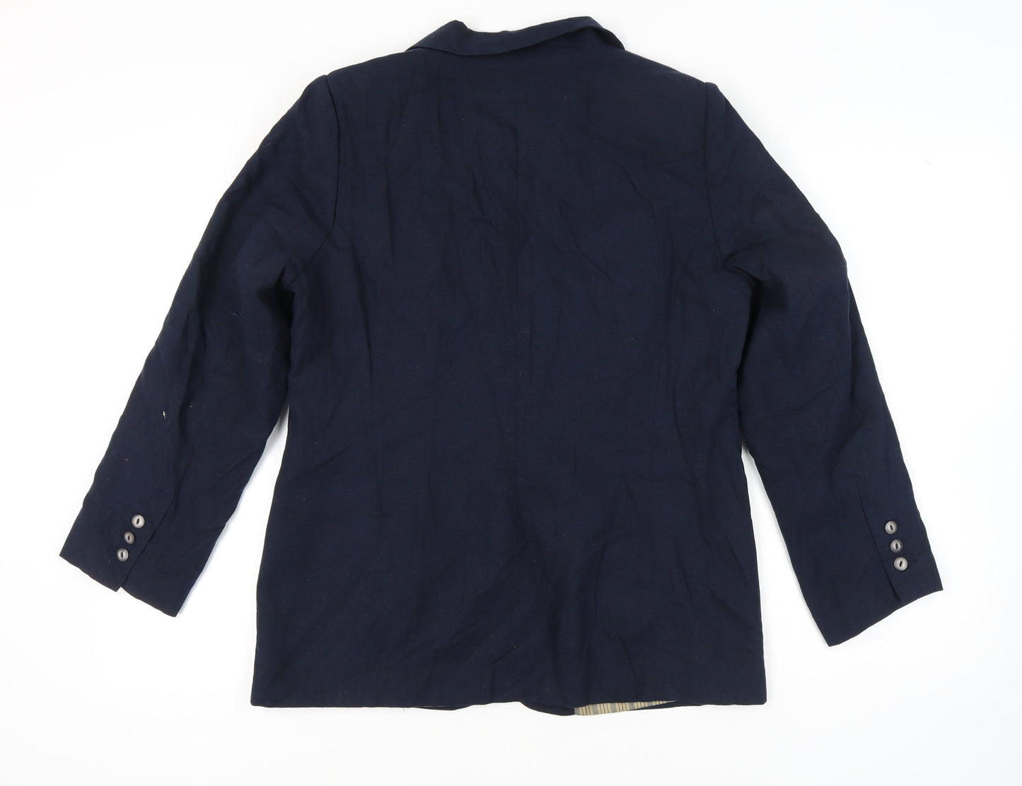 Wardrobe Women's Blue Blazer, Size 12, Classic Single-Breasted