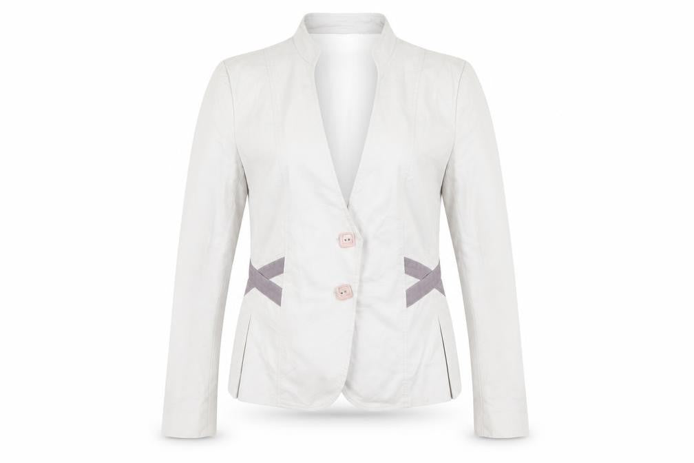 Dau Women Ivory Blazer M Button Casual