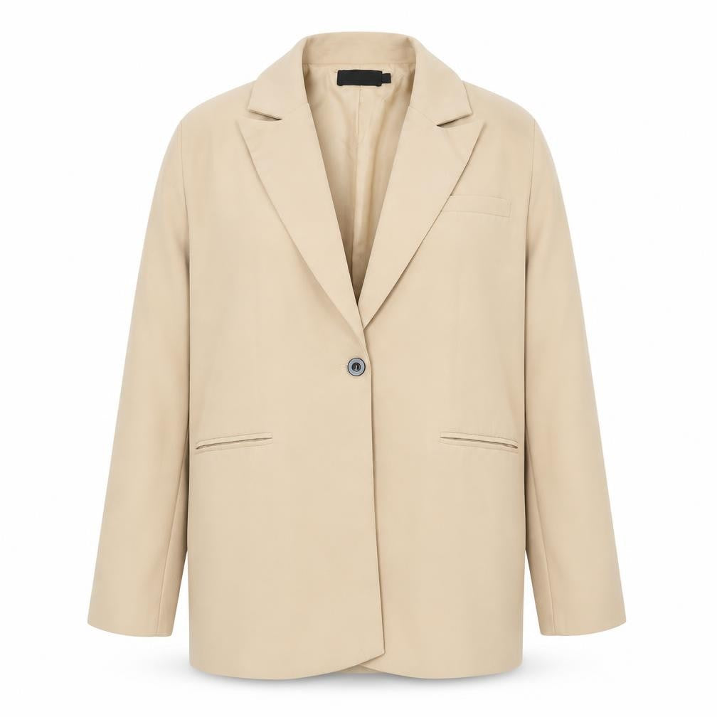 PrettyLittleThing Women Beige Blazer, UK 6, One-Button