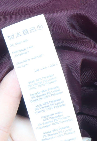 New Look Women's Red Mid-Length Overcoat Size 10