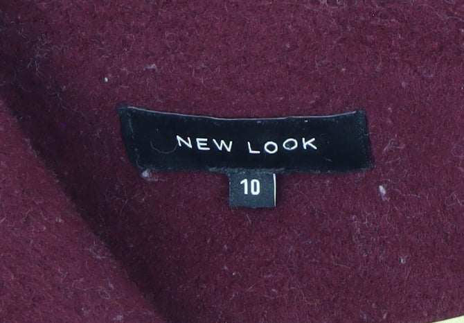 New Look Women's Red Mid-Length Overcoat Size 10