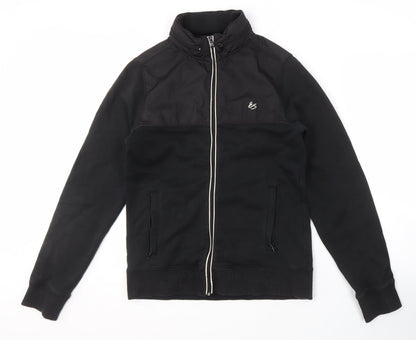 éS Men's Black Bomber Jacket, Size S, Full Zip Casual