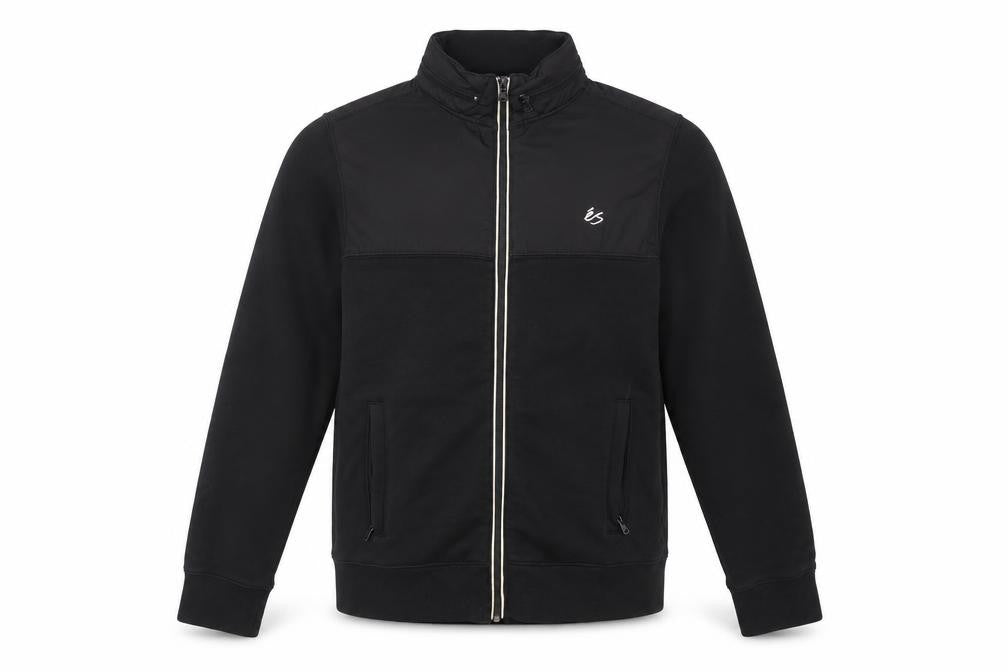 éS Men's Black Bomber Jacket, Size S, Full Zip Casual