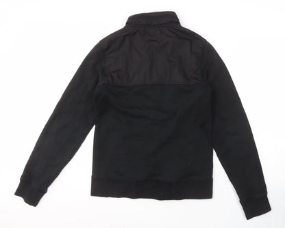 éS Men's Black Bomber Jacket, Size S, Full Zip Casual