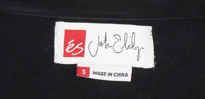 éS Men's Black Bomber Jacket, Size S, Full Zip Casual