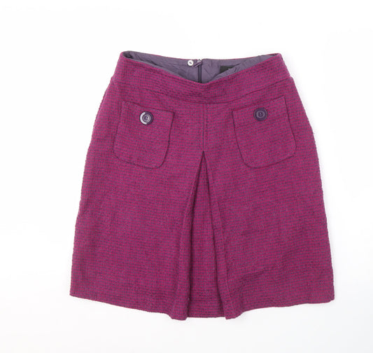 Marks and Spencer Women's Purple Knee-Length Skirt, Size 10