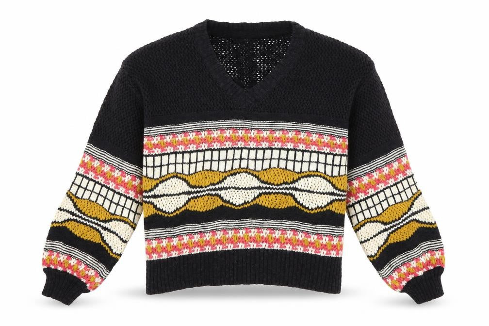 Next Women's Black Multicoloured Pullover Jumper S