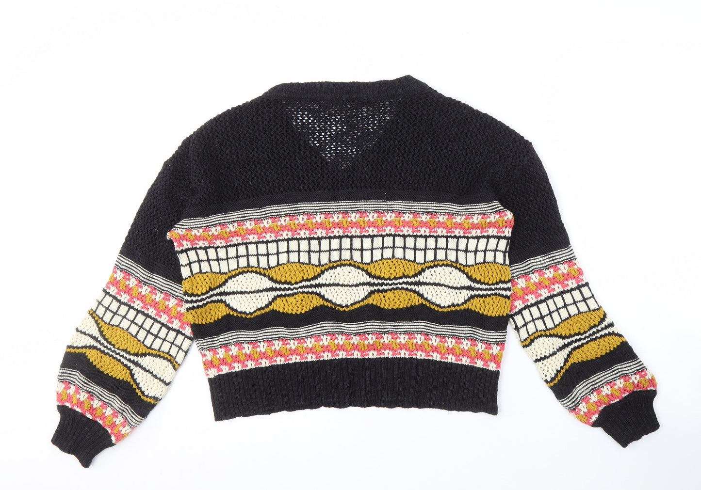 Next Women's Black Multicoloured Pullover Jumper S