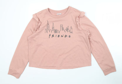 F.R.I.E.N.D.S Women's Pink Pullover Sweatshirt Size 14