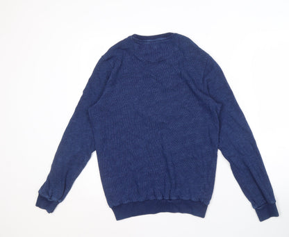 Back view of Henri Lloyd Men's Blue Cotton jumper S