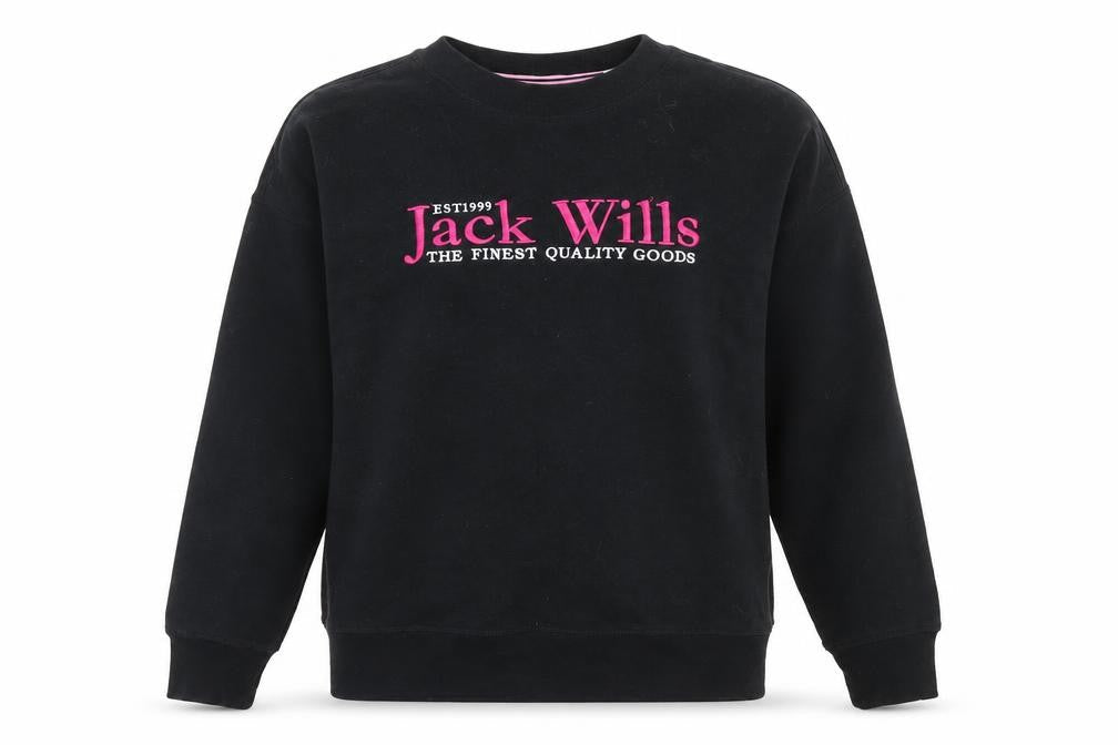Jack Wills Women's Black Pullover Sweatshirt Size 6