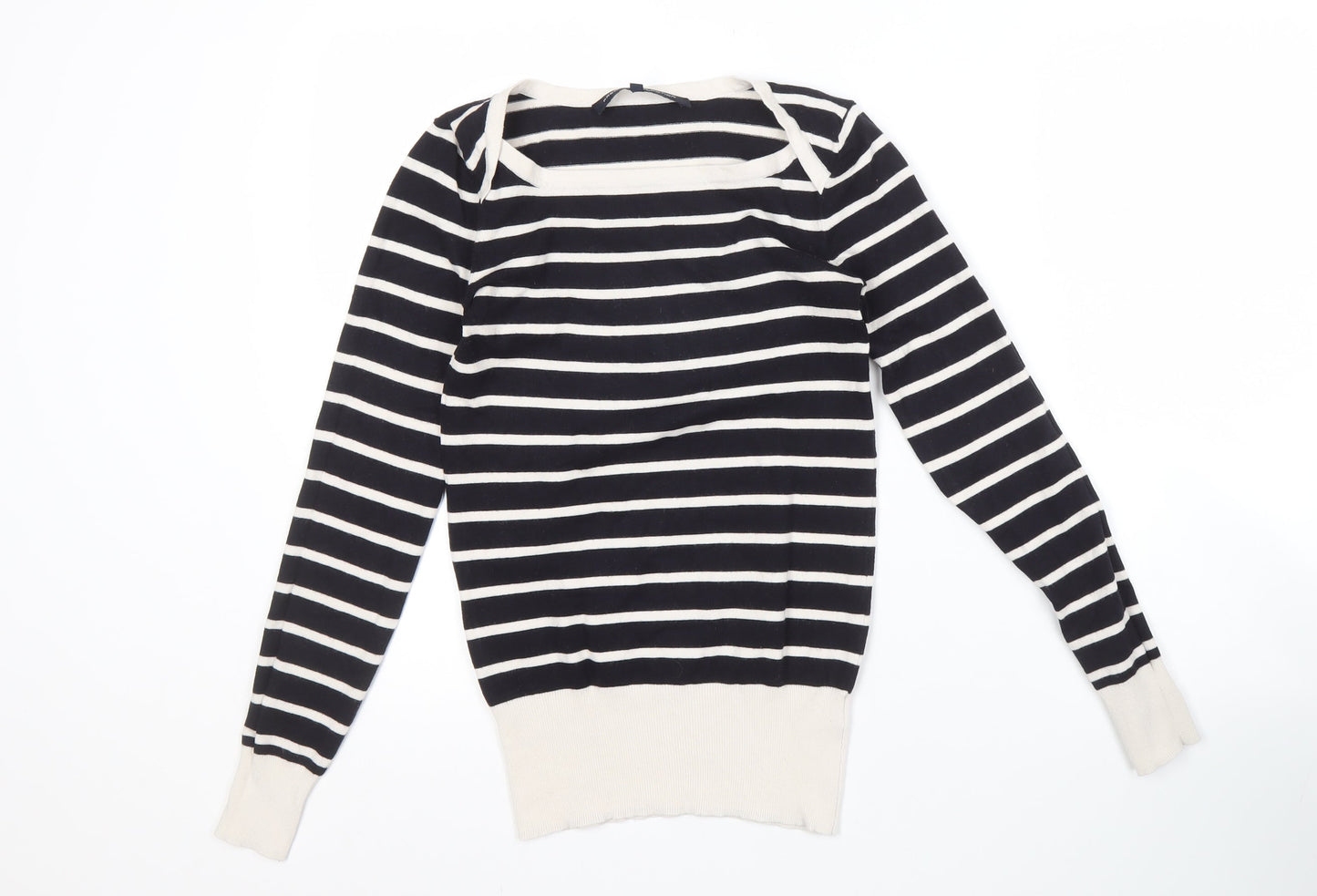 French Connection Women's Black Striped Pullover XS