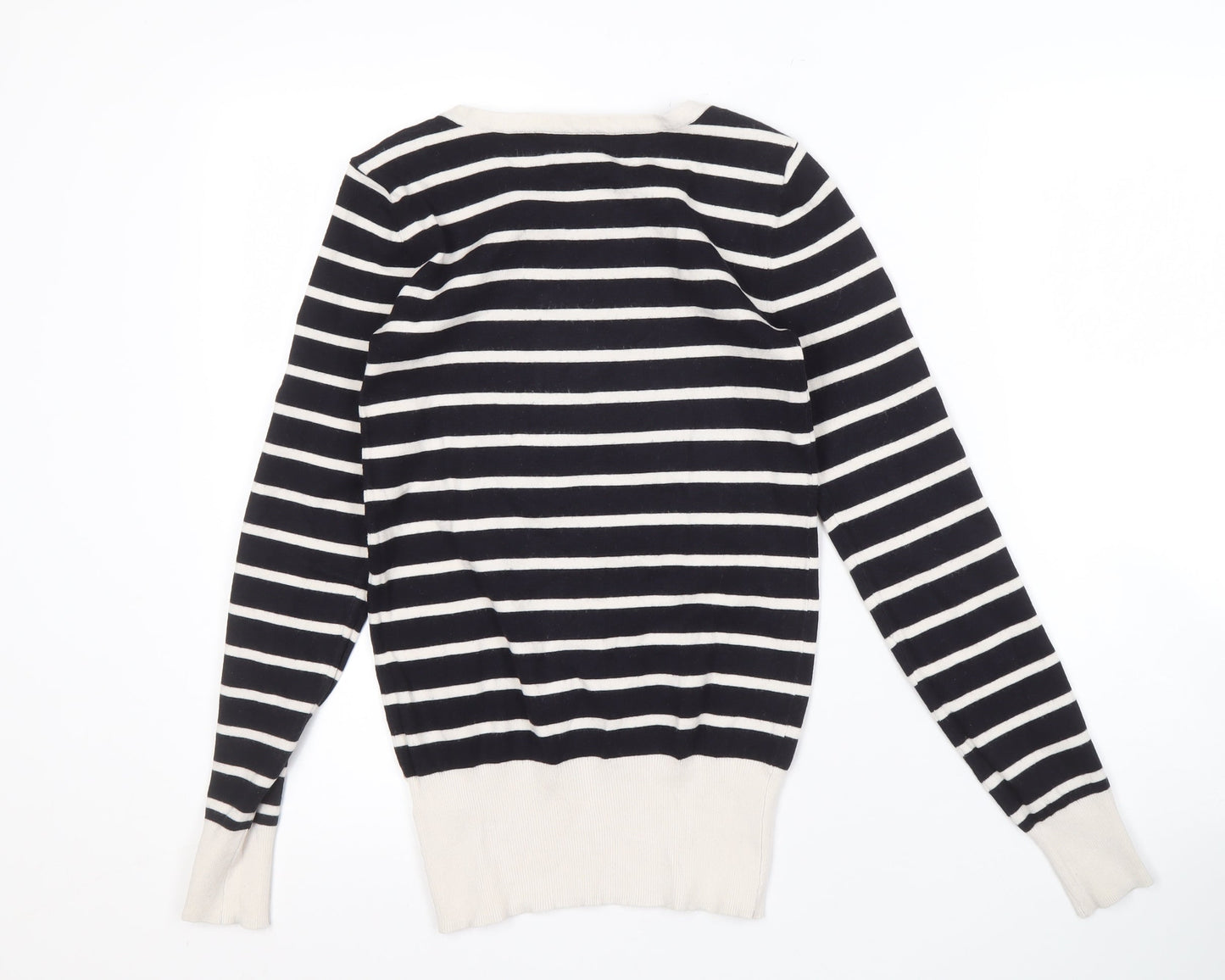 French Connection Women's Black Striped Pullover XS