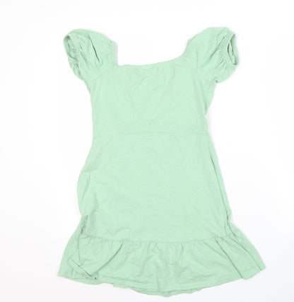 Back view of ASOS Women's Green A-Line Dress, size 8, Casual Style