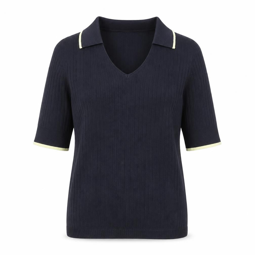 Marks & Spencer Women's Black Polo Top - Size 10