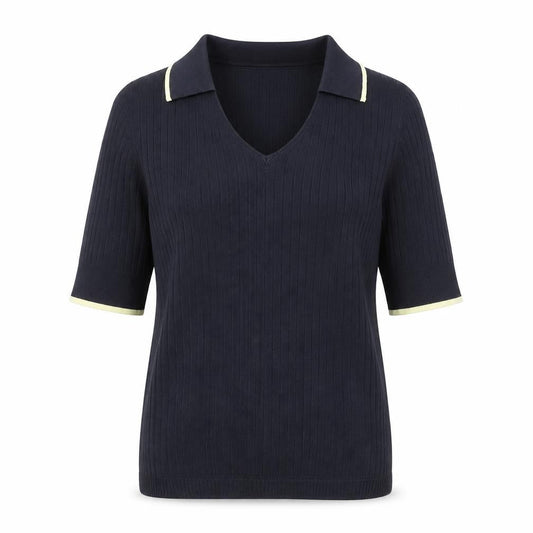 Marks & Spencer Women's Black Polo Top - Size 10