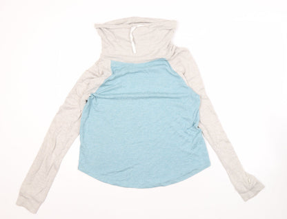 Hollister Women's Blue Pullover Hoodie M