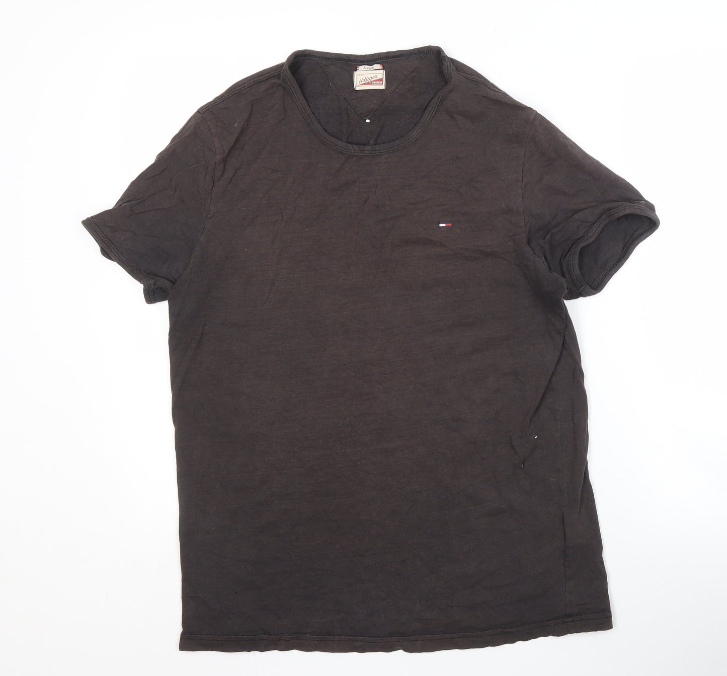 Hilfiger Denim Men's Black Classic T-Shirt, L