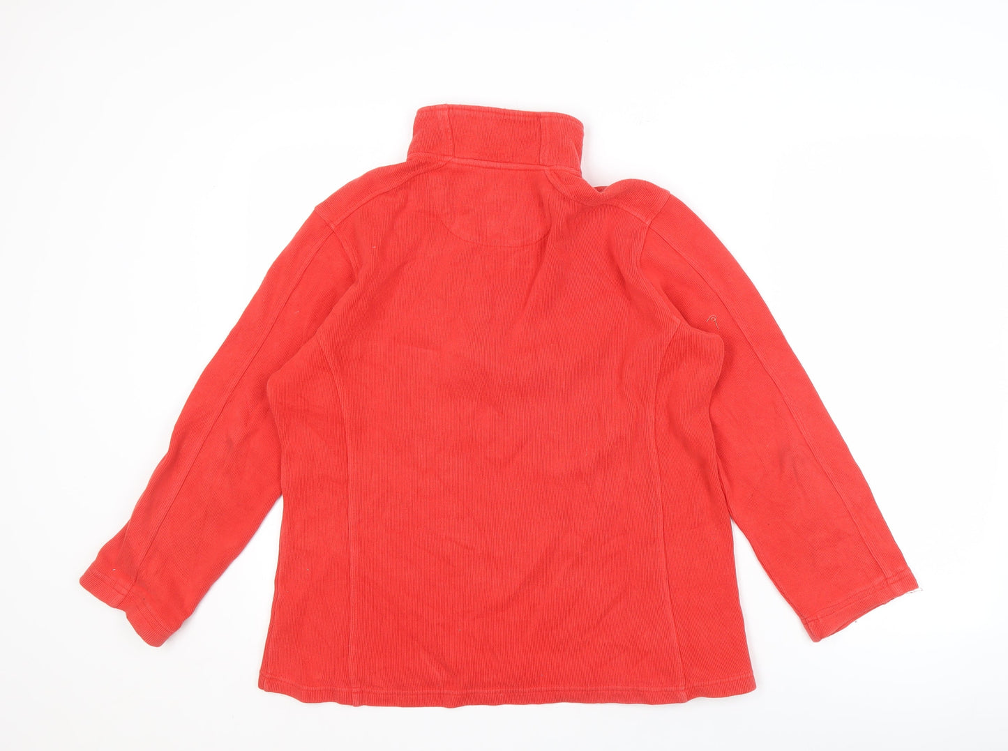 Orvis Men's Red 1/4 Zip Sweatshirt, Size S, Cotton, Embroidered