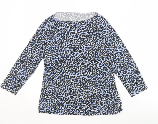 Marks and Spencer Women's Blue Animal Print Top