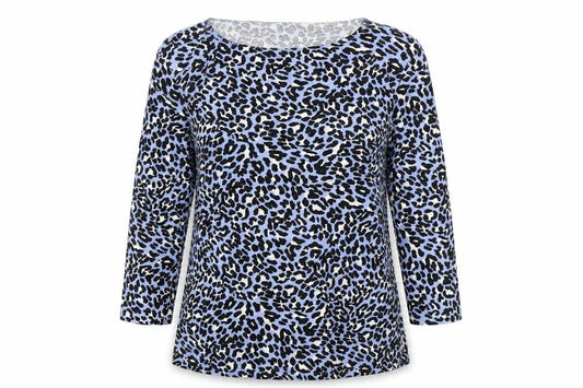 Marks and Spencer Women's Blue Animal Print Top
