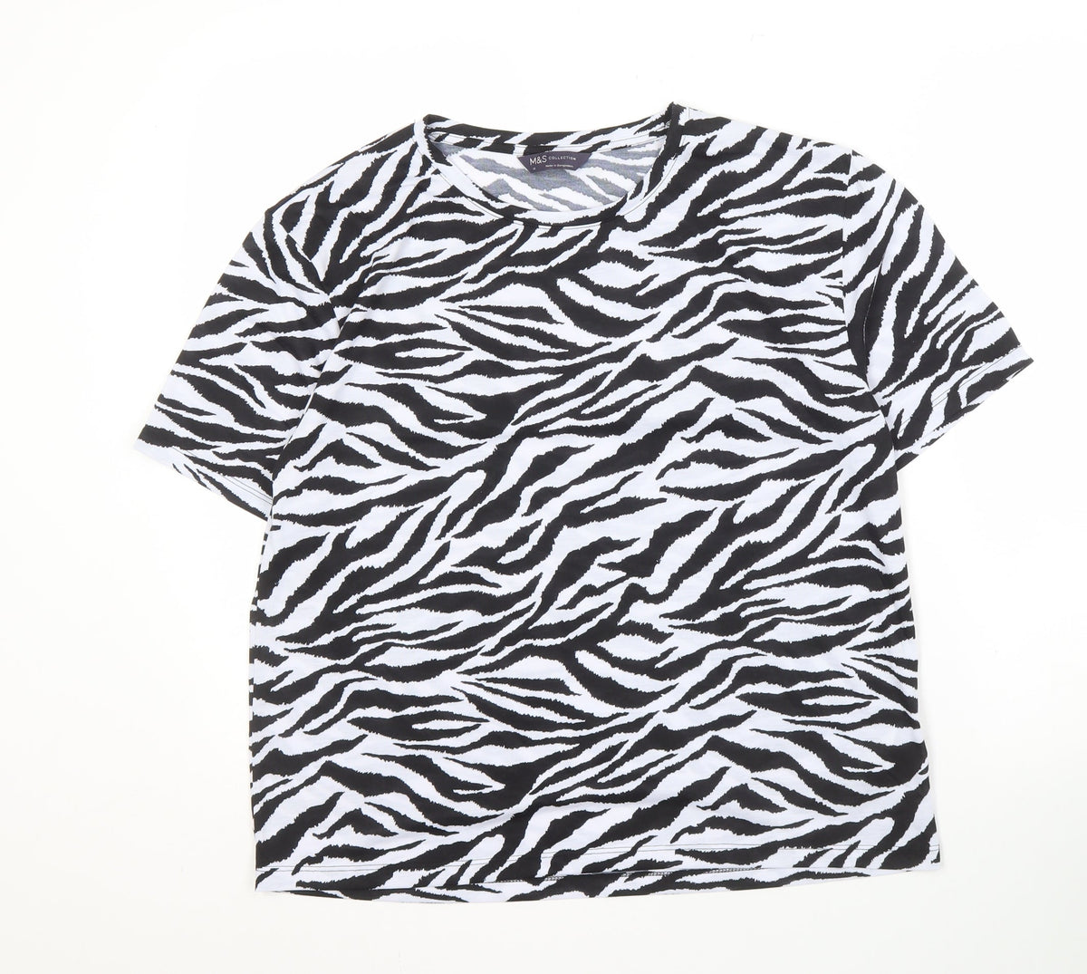 Marks & Spencer Women's Zebra Print T-Shirt Size 12