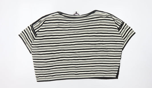 Phase Eight Women's Black Striped Pullover Size 18