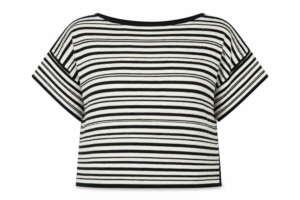 Phase Eight Women's Black Striped Pullover Size 18