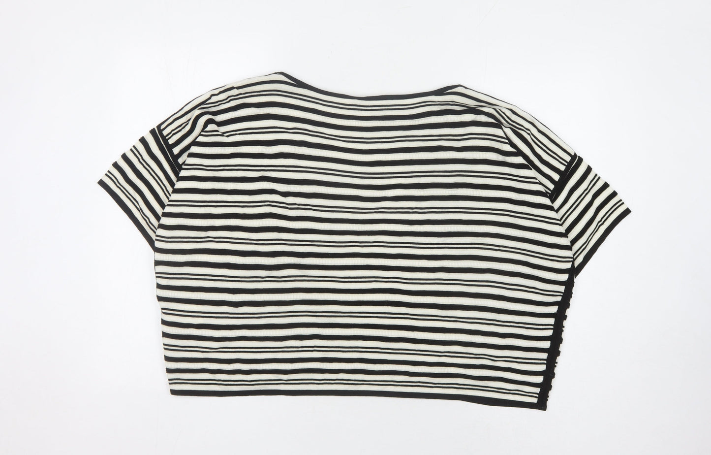 Phase Eight Women's Black Striped Pullover Size 18