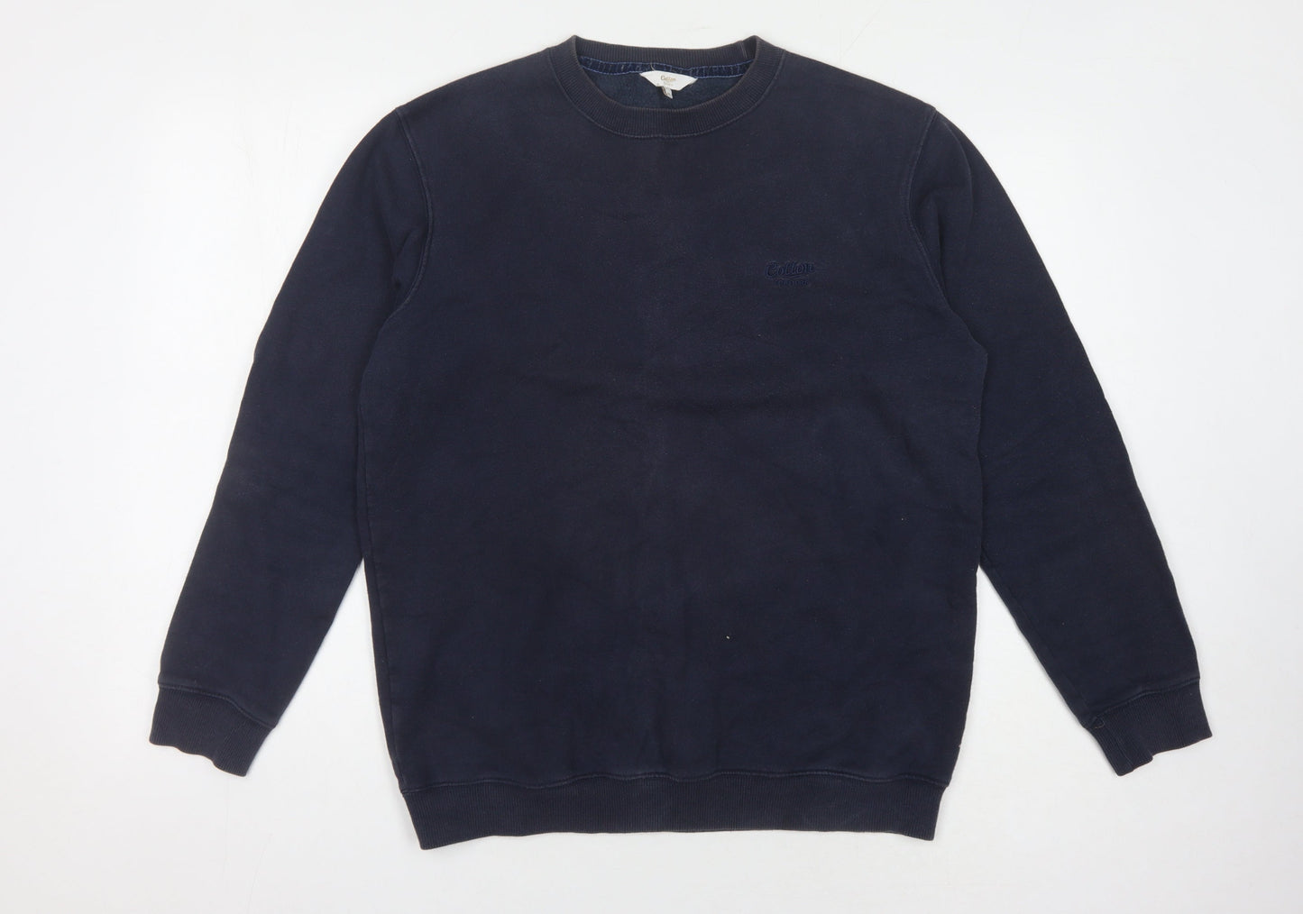 Cotton Traders Men's Blue Medium Crew Neck Sweatshirt