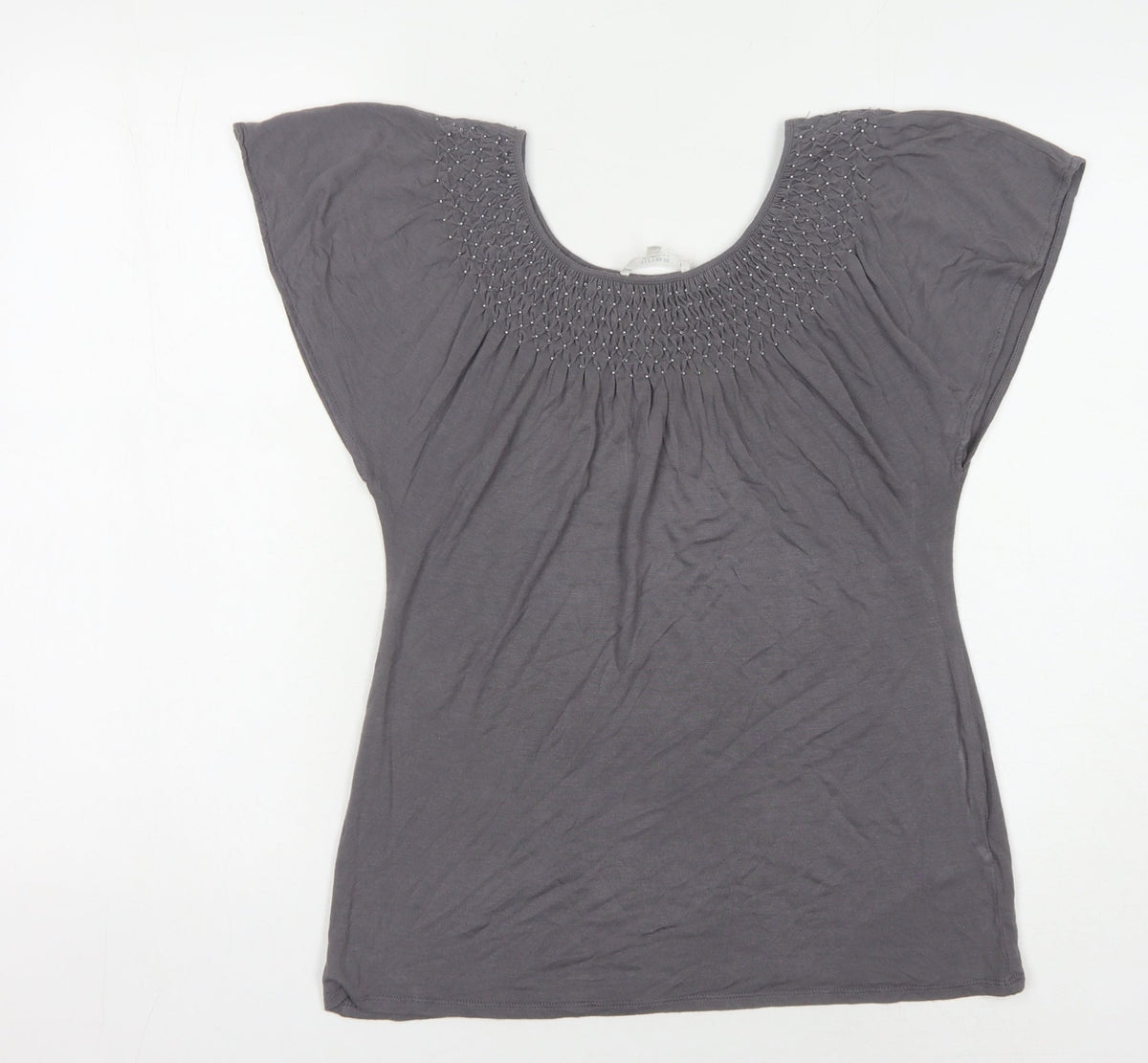 Linea Weekend Women's Grey T-Shirt, Size S, Short Sleeves