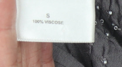 Brand and care label for Linea Weekend Women's Grey T-Shirt, size S, Short Sleeves