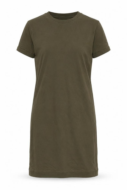 Pull&Bear Women’s Green T-Shirt Dress, Size 8, Cotton Casual