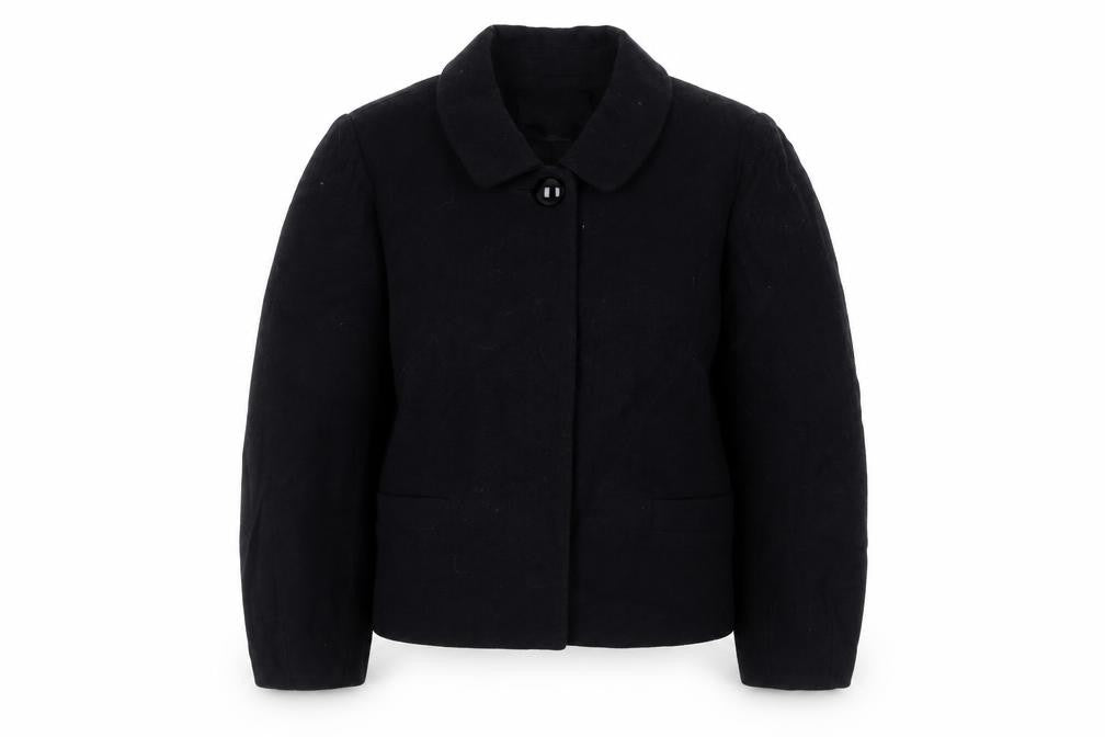 Banana Republic Women's Black Blazer Cotton Wool
