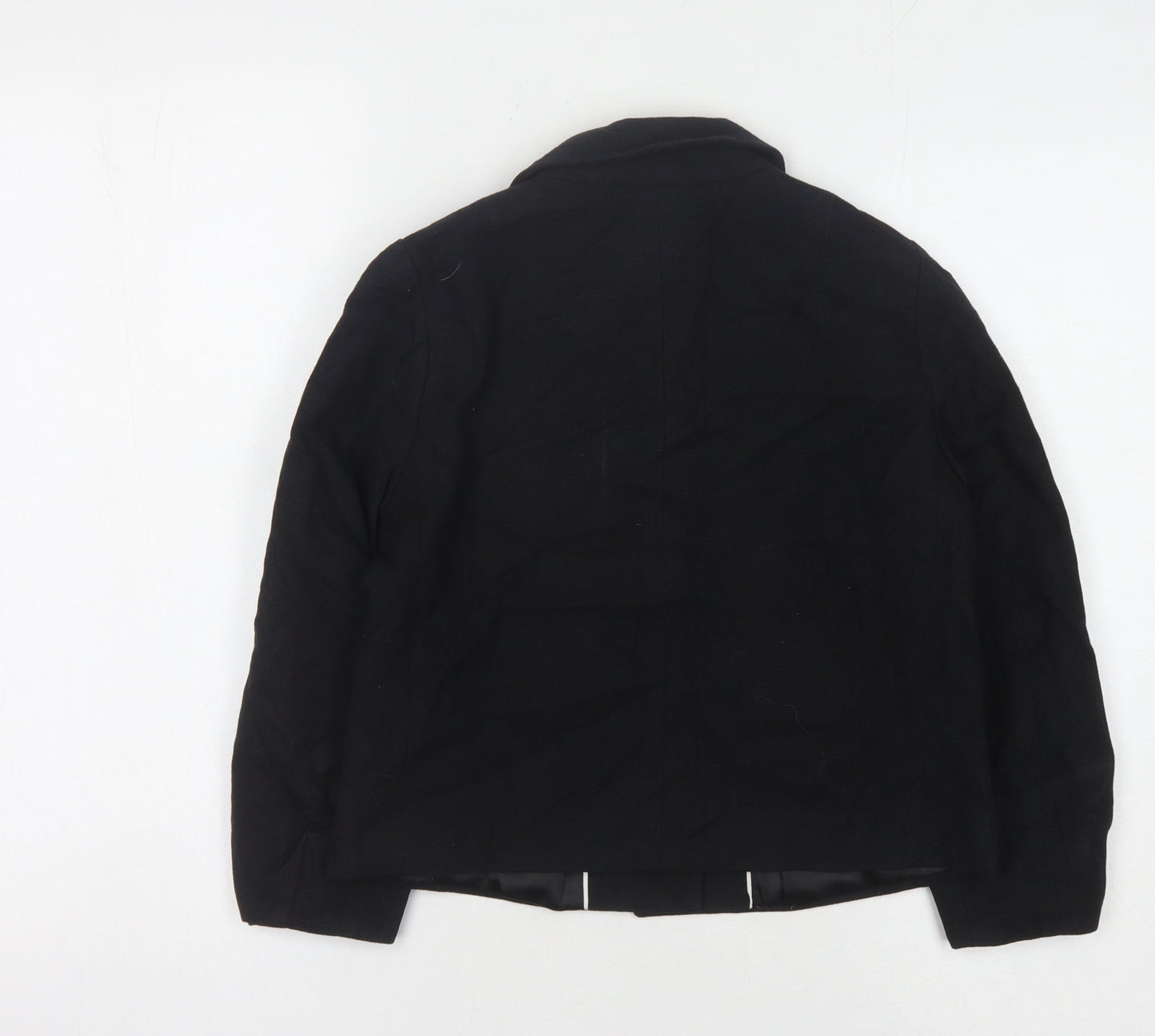 Banana Republic Women's Black Blazer Cotton Wool