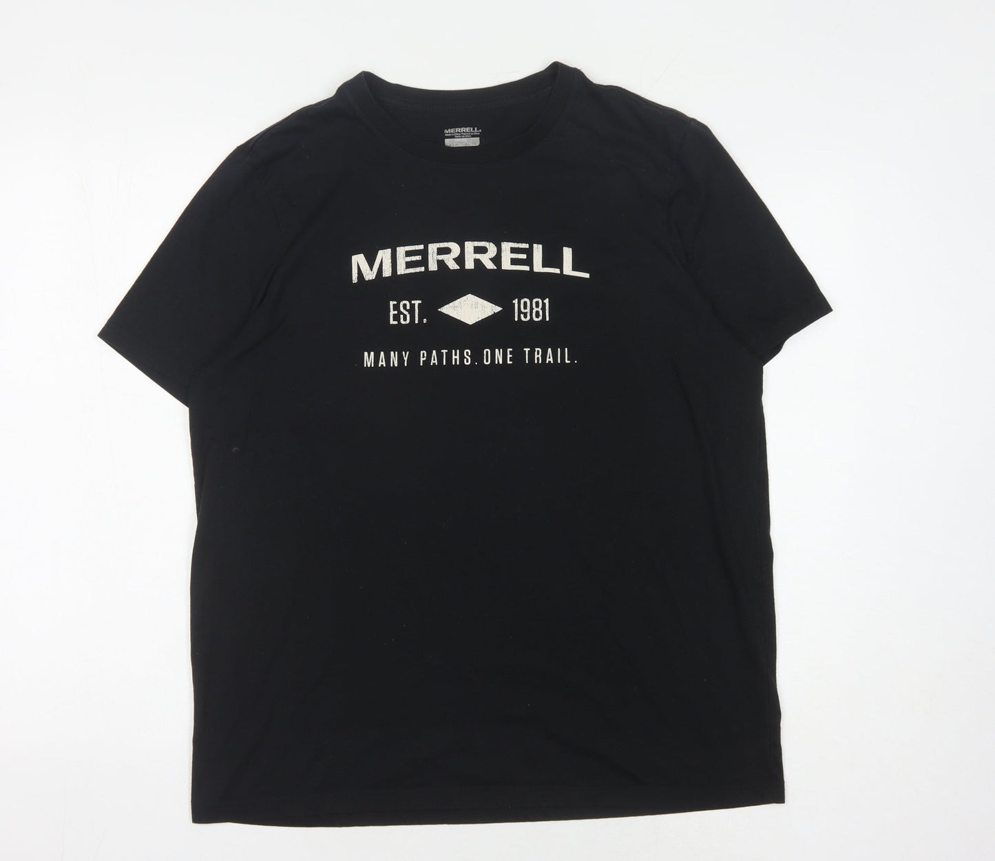 Merrell Men's Black Graphic Logo T-Shirt, Size L, Regular Fit