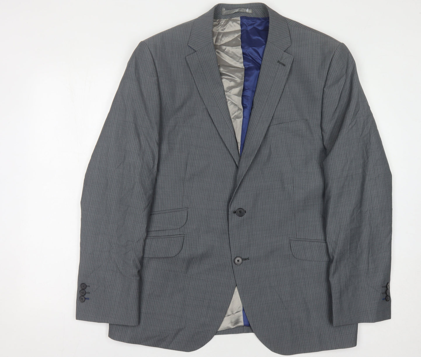 Jeff Banks Men's Grey Regular Blazer - 44 Chest