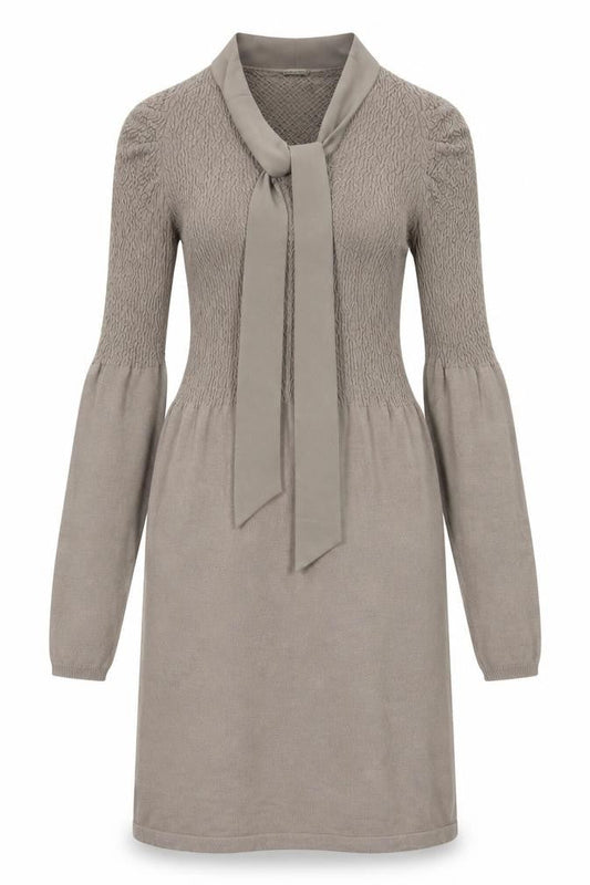 Intimissimi Women's Beige Sheath Knee Length Knit Dress