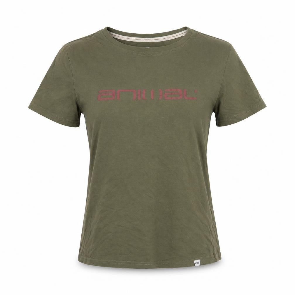 Animal Women's Green Basic Crew Neck T-Shirt Size 8