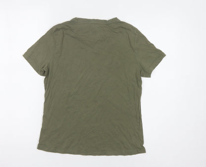 Animal Women's Green Basic Crew Neck T-Shirt Size 8
