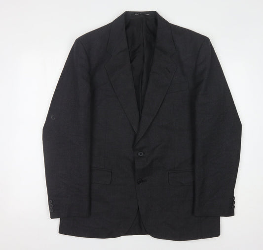 Pin Stripe Men's Grey Blazer Size 40 Regular Fit