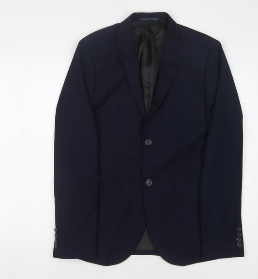 Topman Men's Blue Slim Blazer 36R