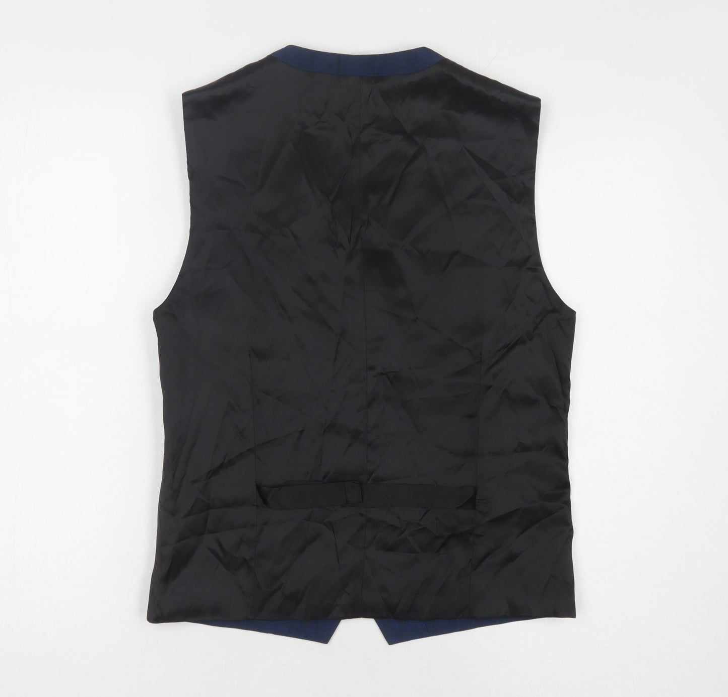 Next Men's Blue Suit Waistcoat, Size 36, Wool Blend