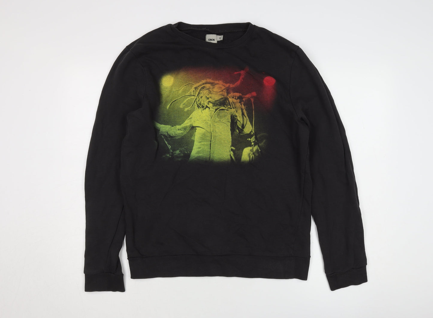 ASOS Men's Black Graphic Pullover Sweatshirt Medium
