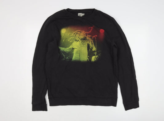 ASOS Men's Black Graphic Pullover Sweatshirt Medium