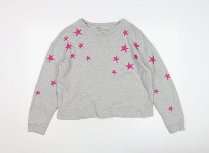 Hobbs Women's Grey Star Pullover Sweatshirt M